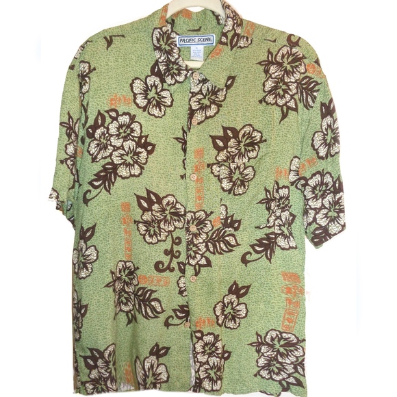 Pacific Scene Men's Hawaiian Shirt - Picture 2 of 4